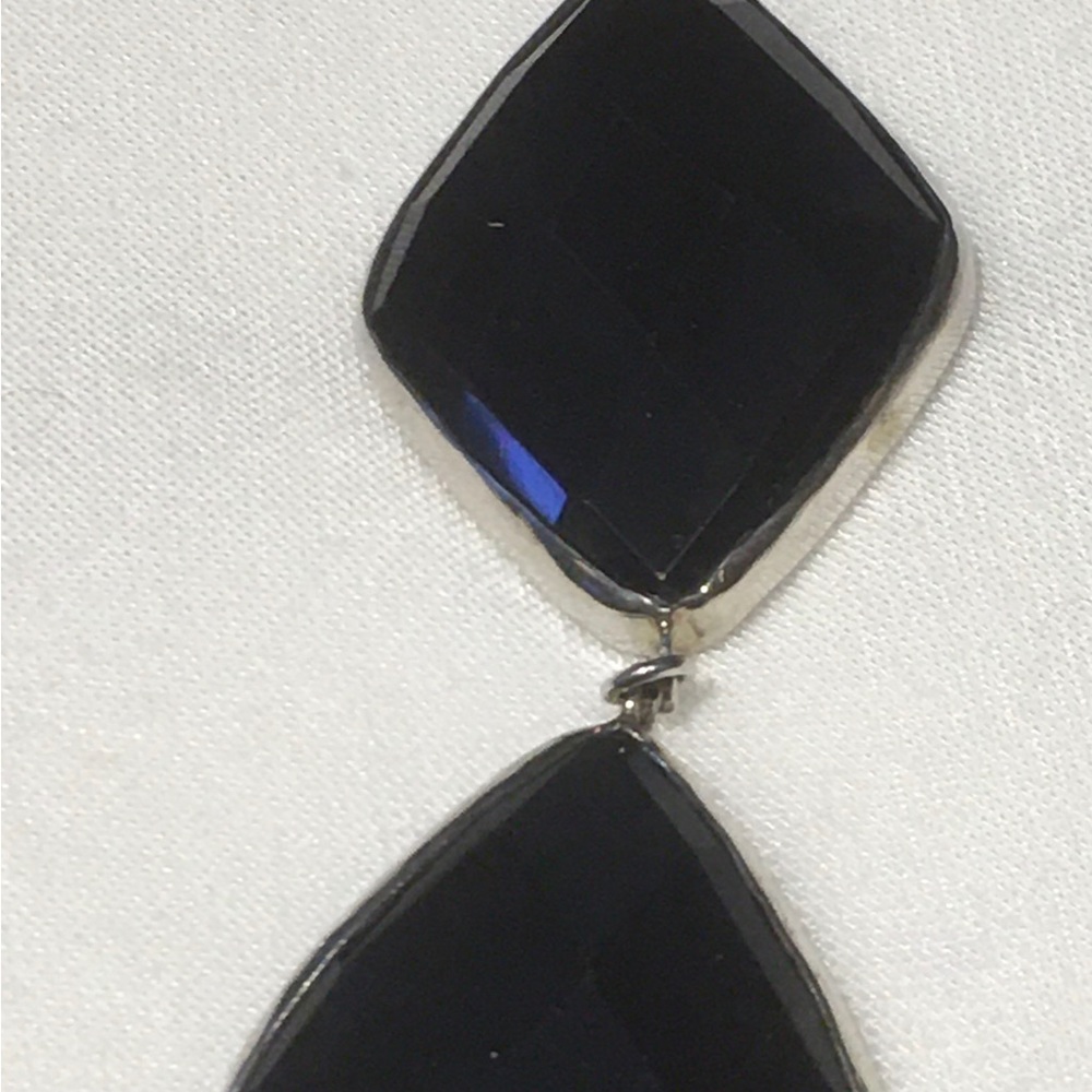 Black Onyx and Sterling Silver Necklace - Picture 3 of 4